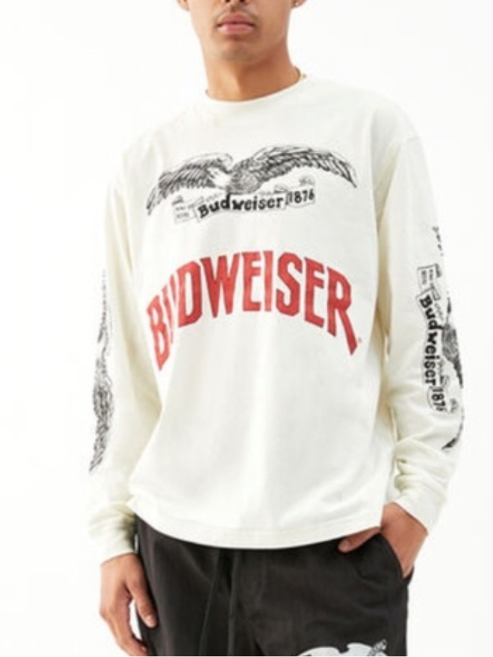 Pacsun Budweiser Long Sleeve Graphic Tee L